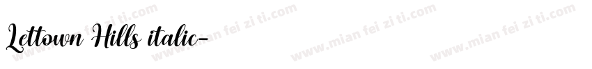 Lettown Hills italic字体转换